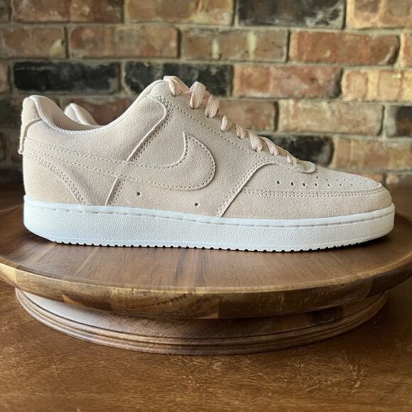 Nike Court Vision Low Orange Pearl White Suede Shoes Sneakers Women's Size 9.5 - Picture 6 of 16